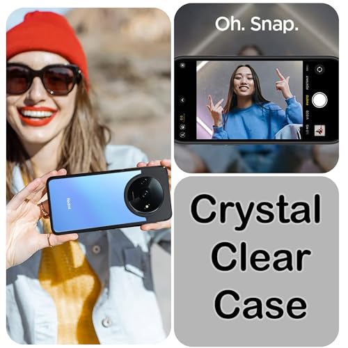 Image of A rtistque Hard Clear Back Cover Case for Redmi A3 /Poco C61 | Shockproof TPU | Acrylic Armor Case for Redmi A3| Stylish Protective Design - Transparent