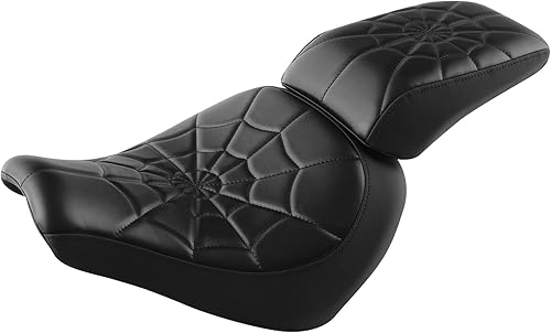 TCT-MOTORPARTS Cojín de asiento de pasajero de cuero sintético para Harley Fat Boy FLFB FBFBS 2018-2023