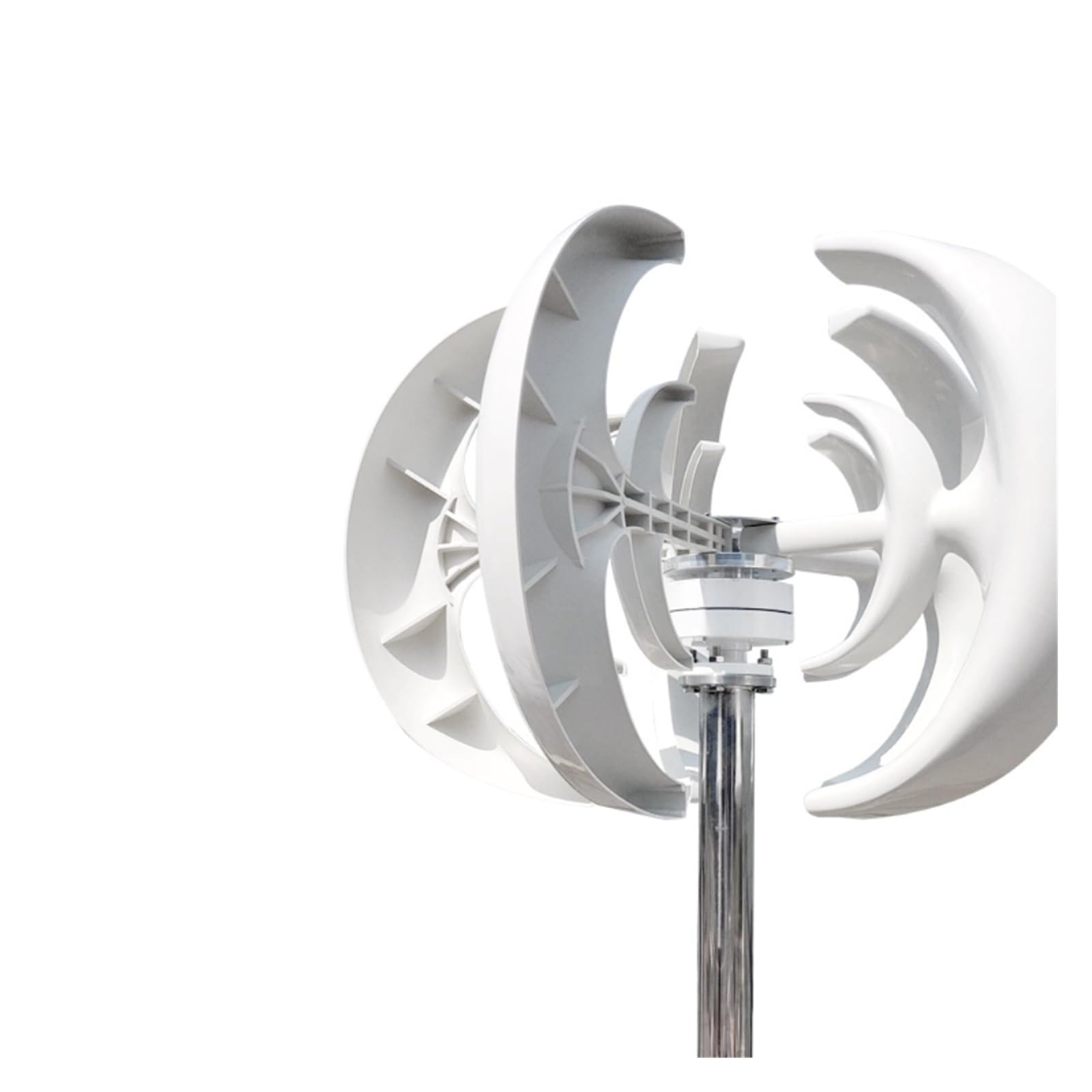 800W Vertikale Windturbine 12v 24V Achse Windgenerator Kleine Windmühle Freie Energie Mit MPPT Laderegler für Zuhause, Boot, Marine, Garten(White,Turbine Only,24V)