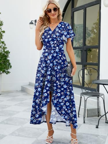 Image of ZZV Formal Dresses for Women Gowns Evening V Neck Wedding Guest Dresses