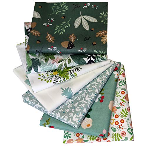 Misscrafts 7pcs Cotton Craft Fabric Bundle 18