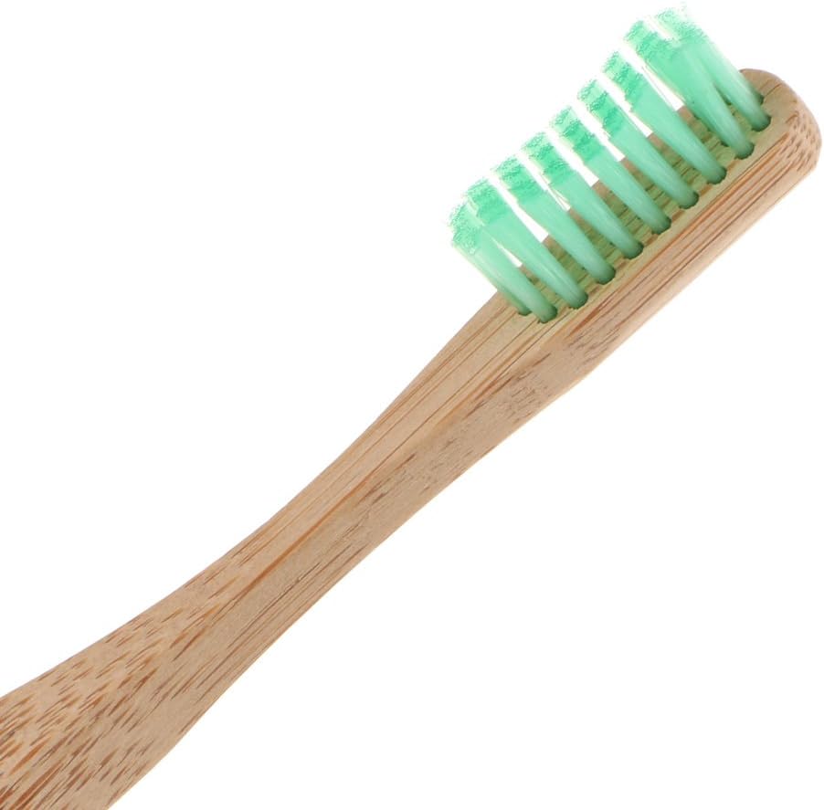 5 x E-Cron Bamboo Toothbrush (Green) with Eco-friendly - Image 3