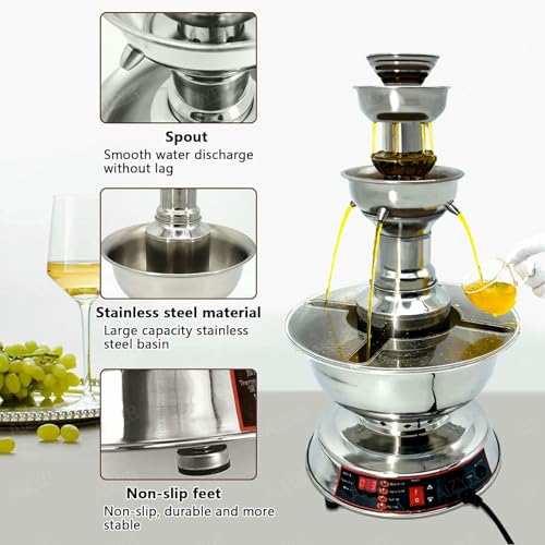 Fuente eléctrica para vino 3 niveles acero inoxidable miniatura 2