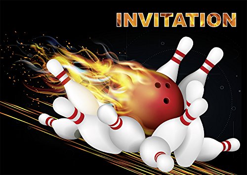 Edition Colibri 10 Invitations BOWLING/QUILLES en Français: lot de 10 cartes d‘invitation bowling pour un anniversaire d‘enfant ou pour une soirée bowling/quilles (10694 FR)