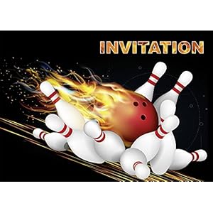 Edition Colibri (10694 FR 10 Invitations Bowling / QUILLES en Français: Lot de 10 Cartes d‘Invitation Bowling pour Un…