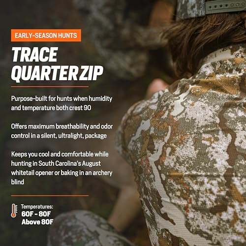 First Lite Men's Trace Quarter Zip - Ultralight Breathable Camo Hunting Shirt4