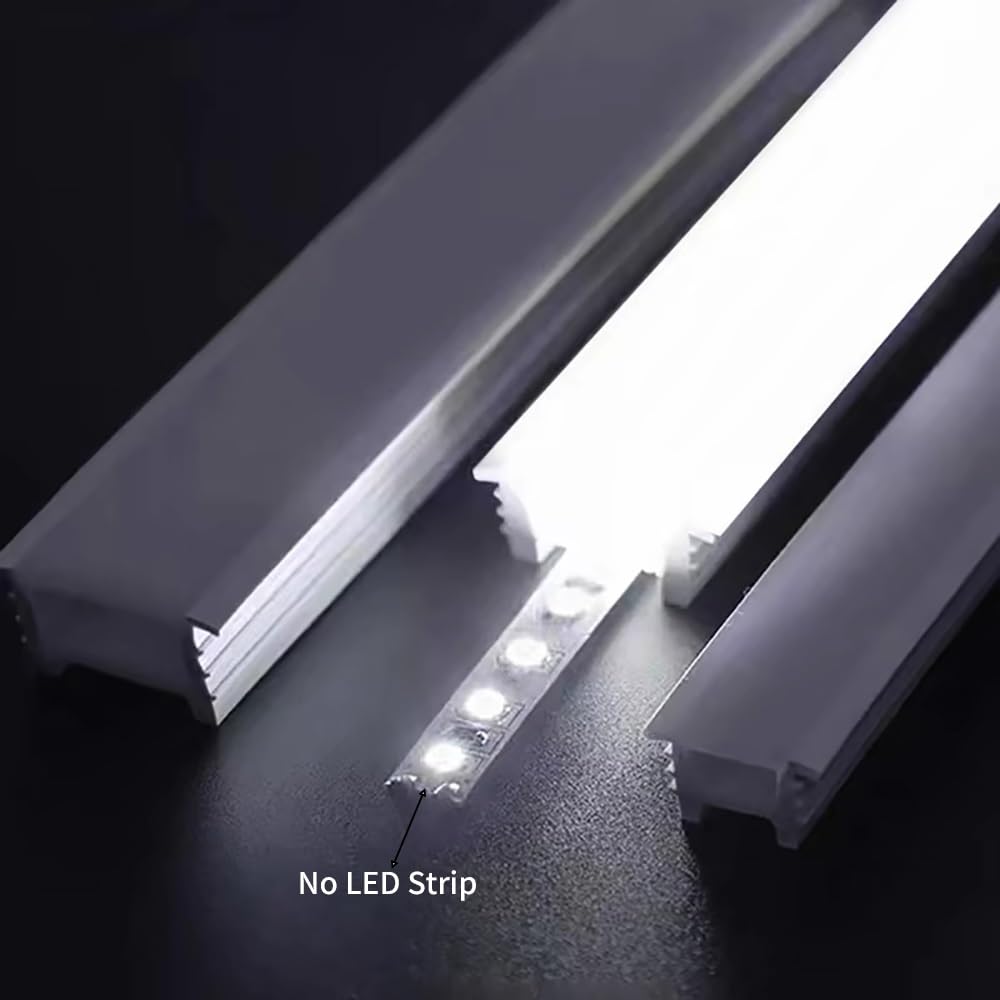 Biegbare LED-Neonspur, flexibles Silikon-Diffusorrohr für Innen- und Außenbeleuchtungsprojekte – 1 Meter DIY Lichtabdeckung, Profilsystem, kein Streifen enthalten