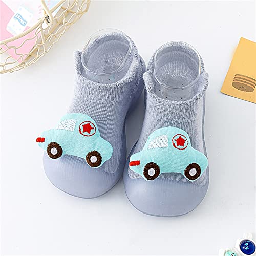 Baby Shoes Toddler Walking Infant Boys Girls Animal Cartoon Socks Shoes Toddler Fleece WarmThe Floor (Blue, 5.5 Infant)3