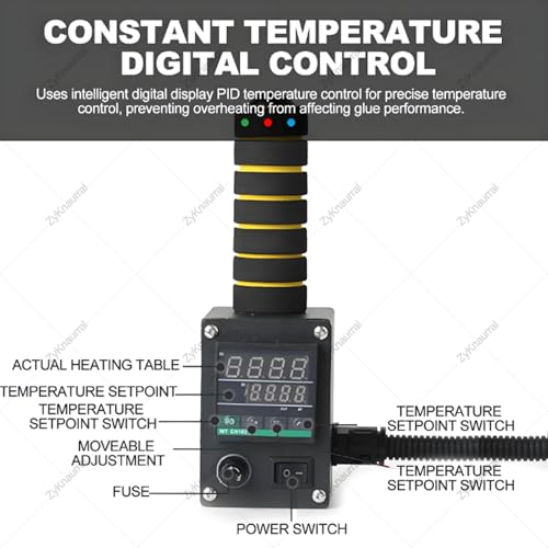 Distributore di colla a caldo con controllo della temperatura, macchina a rullo commerciale per artigianato, incollaggio e progetti di fissaggio