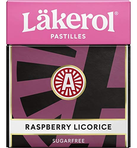 Cloetta Lakerol Raspberry Pastilles 24 Box of 25g