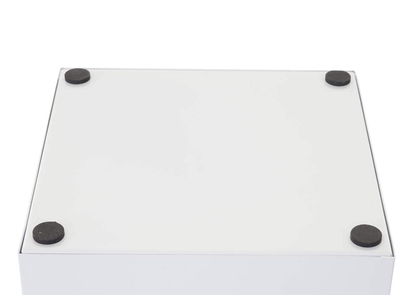 Portaombrelli quadrato decorativo moderno HWC-C78 metallo - bianco scritte
