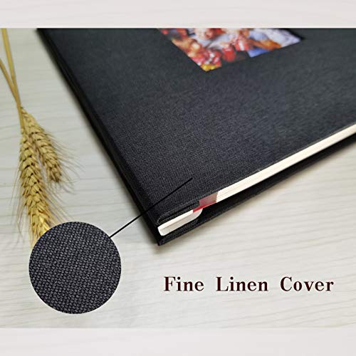 Photo Album Self Adhesive 3x5 4x6 5x7 8.5x11 Magnetic Scrapbook 11 x Width 10.6 (Inches) 40 Pages Linen Cover DIY Photo Album with A Metallic Pen - Thumbnail 6