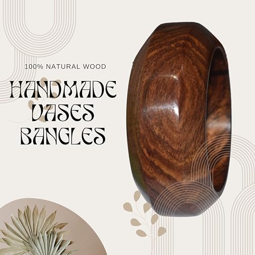 Image of Handcrafted Natural Wooden Bangles Set | Elegant Eco-Friendly Jewelry for Women | Artisan Wood Bracelets - Christmas Gift for Her