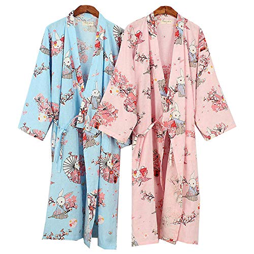 Women Kimono Long Yukata Japanese Pyjamas Cardigan Dressing Gown Sleepwear - Thumbnail 3