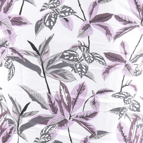 Image of UNM Men's Casual Shirt, Tropical Leaf Print on White