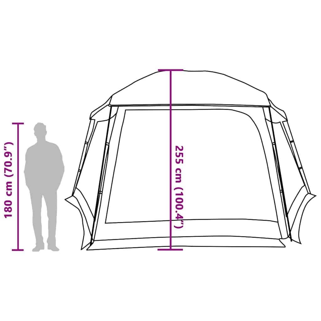 Tente Piscine Amovible Gris 618x pour Camping, Plein air, Plage et fête, léger, avec moustiquaire, Double Toit Amovible, idéale pour Camping