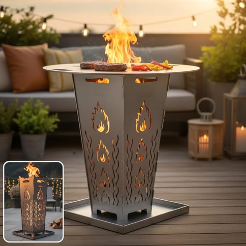 FireDesire Feuerkorb 80cm + Grillplatte + Ascheschale...