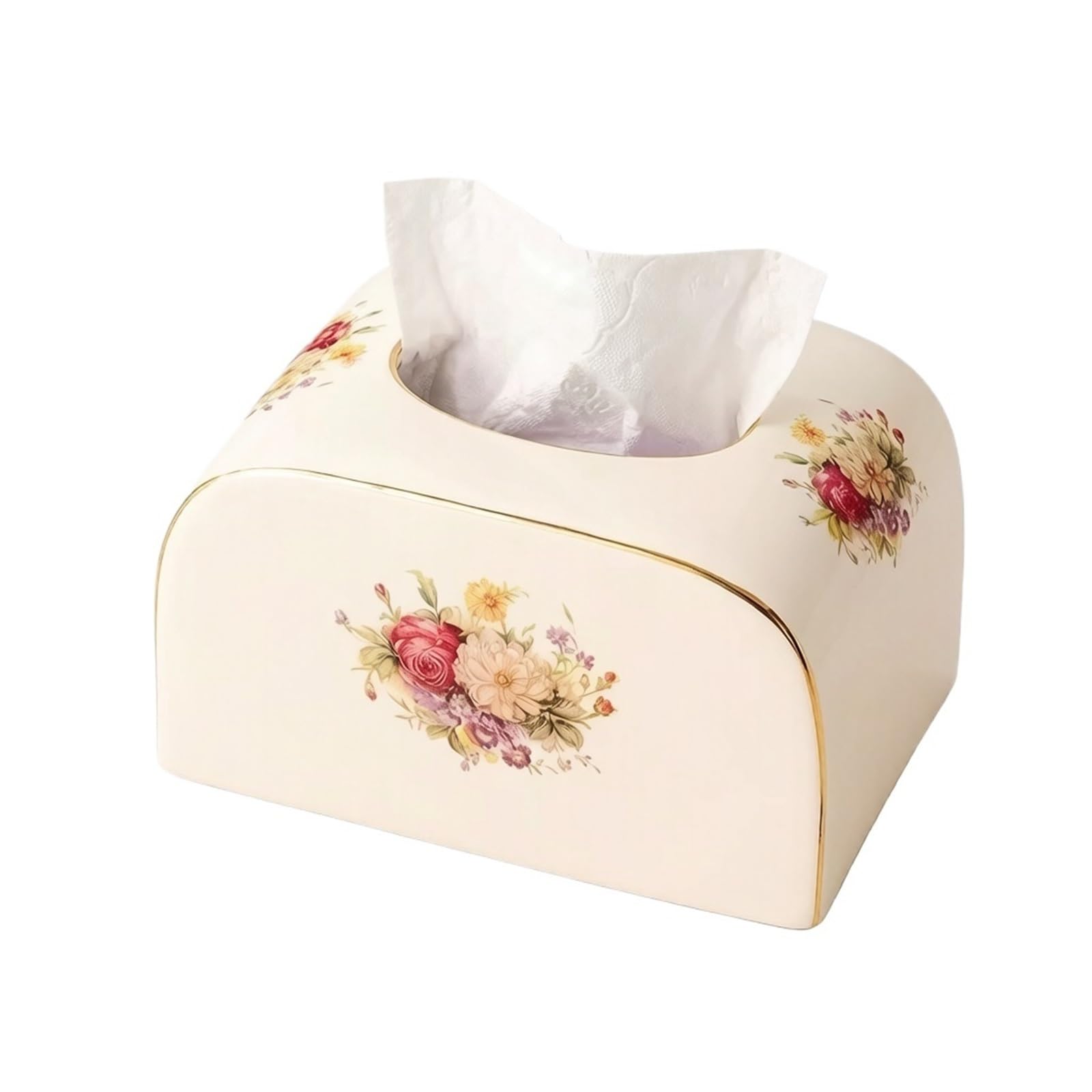 Yofab One Color Tissue Box Holder Light Luxury Creative Ceramic Tissue Box For Home Decor Office Aesthetic