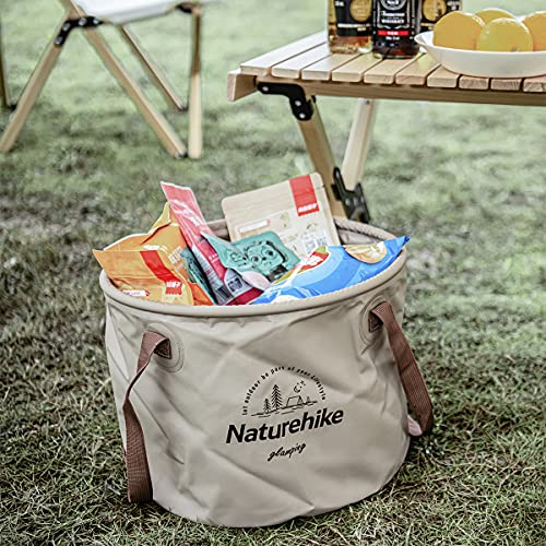 Naturehike Cubo Plegable Multifuncional Plegable, Recipiente Portátil Ligero con Asas para Camping, Lavado de Platos, Pesca y Senderismo, Capacidad 10L miniatura 6