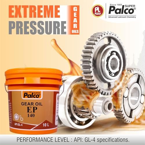 Image of PALCO EP 140 Extreme Pressure Gear Oil 10 Litre (Pack 1) | API GL 4 Gear Oil for Cars, Bus & Other Heavy Vehicle High Performance Heavy-Duty for Smooth Transmissions, Superior Protection