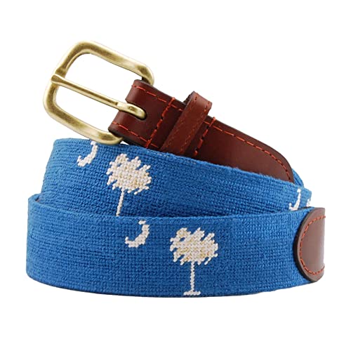 South Carolina Flag Needlepoint Belt in Blue by Smathers & Branson