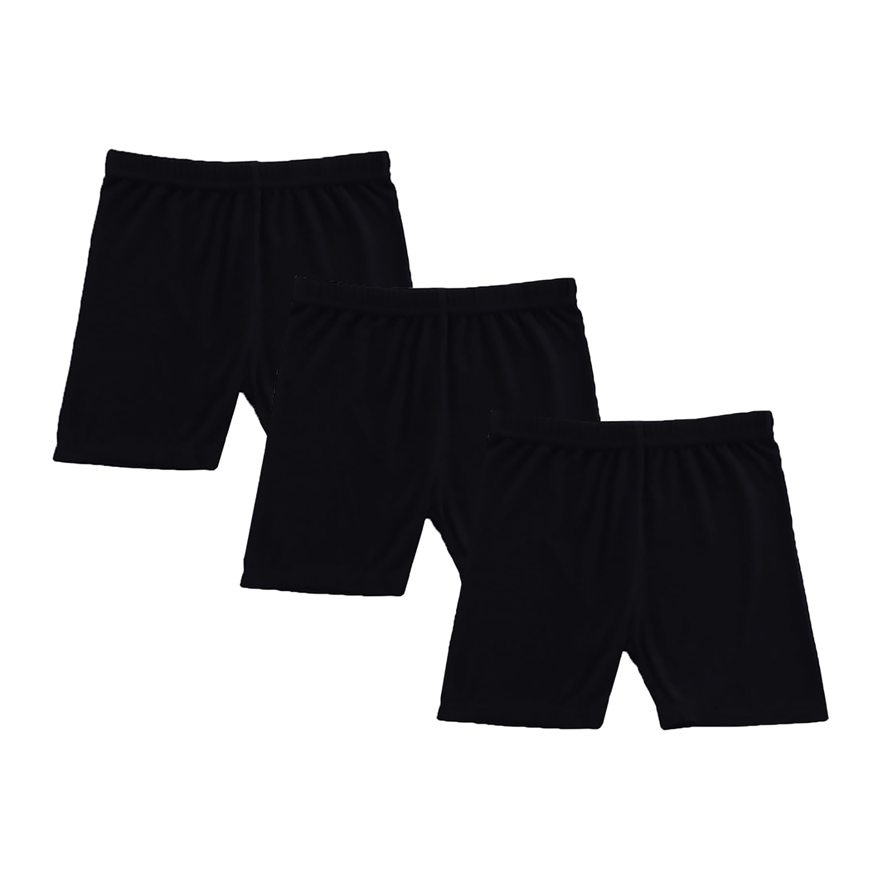 Lot de 3 shorts de cyclisme pour fille - Short d'été élastique pour enfants 7-12 ans