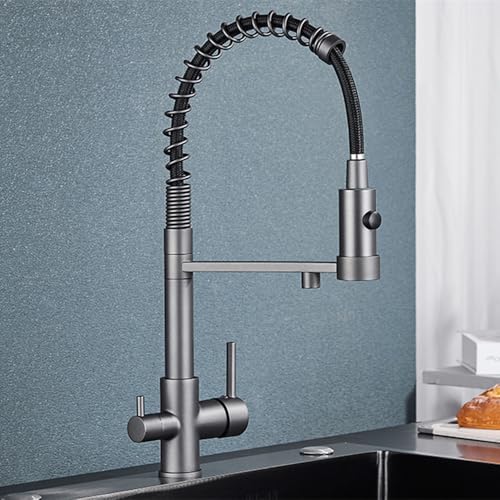 Mitigeur cuisine moderne pivotant pour évier avec option eau filtrée maison