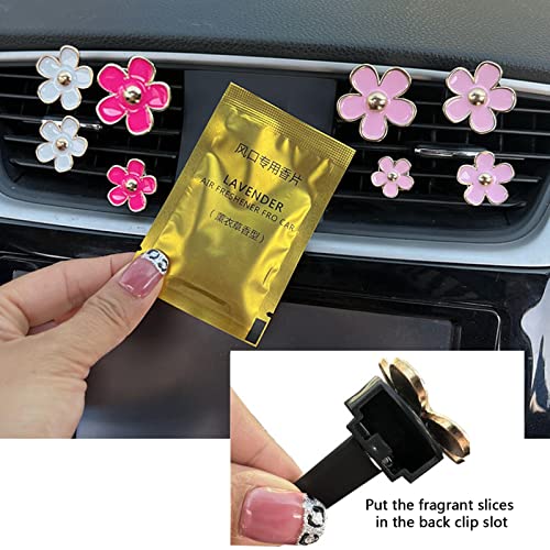 Image of 12 Pcs Daisy Flower Air Vent Clip, BetterJonny Colorful Car Air Conditioning Outlet Clip Car Vent Flowers Daisy Car Decorations for Girls Women Car Interior Decoration (3 Colors)