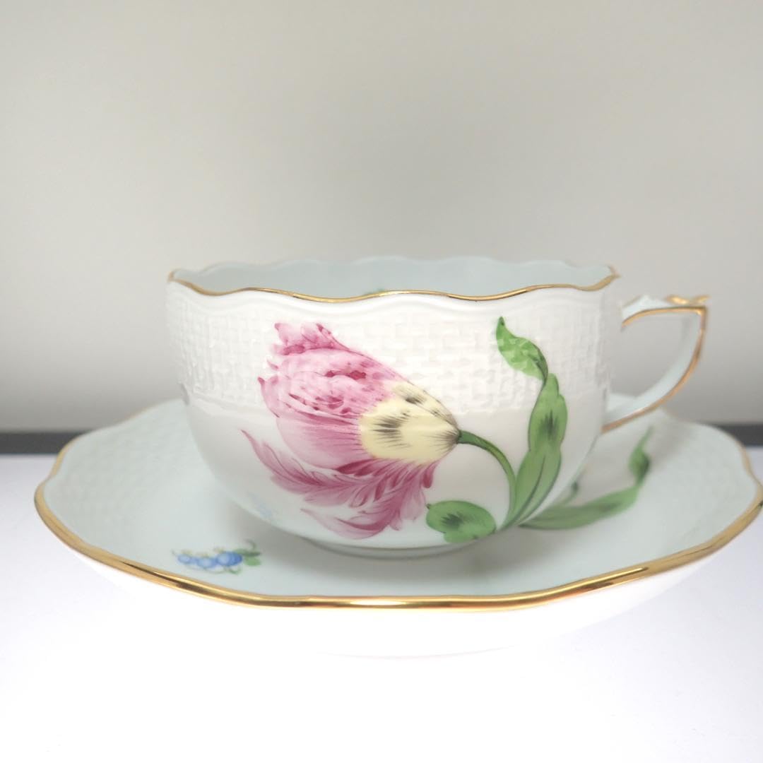 ヘレンドバコニーの春カップ＆ソーサーティーカップ花