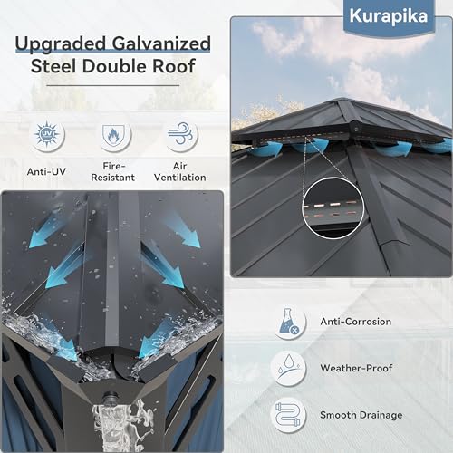 Kurapika-12-x-14-Hardtop-Gazebo-Outdoor-Metal-Gazebo-with-Galvanized-Steel-Double-Roof-Canopy-Curtain-and-Netting-Aluminum-Permanent-Pavilion-Gazebo-for-Patio-Backyard-Lawn-Navy-Blue Kurapika 12 x 14 Hardtop Gazebo Outdoor Metal Gazebo with Galvanized Steel Double Roof Canopy Curtain and Netting Aluminum Permanent Pavilion Gazebo for Patio Backyard Lawn Navy Blue