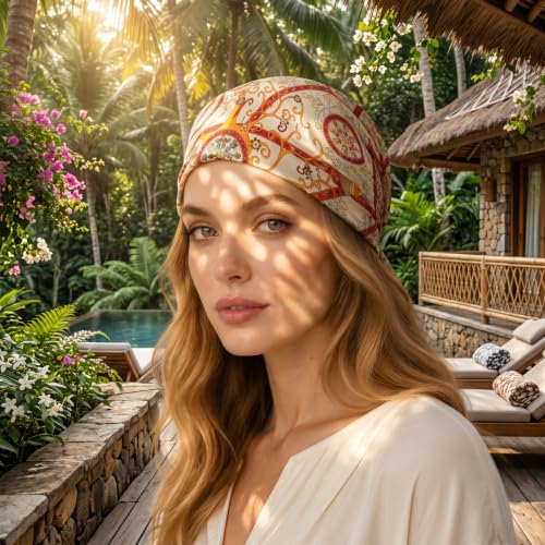 Zovariel Satin Head Scarf for Women Silky Hair Scarf Satin Bandanas Scarf Fashion Neck Scarves for Handbags 27.5" — view 4