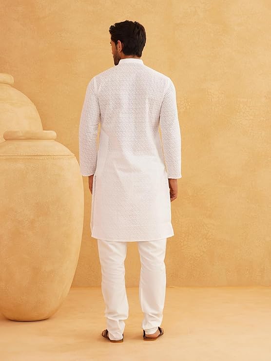 Cotton Linen Men's Pathani Kurta Salwar3