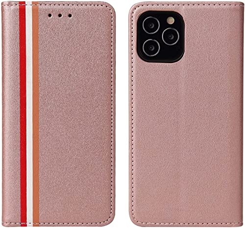 Étui portefeuille iPhone 13 Pro rose à 14 emplacements cartes