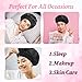 JIYIN 2Pcs Silk Bonnet for Sleeping, Satin Hair Bonnets Soft Elastic Band Silk Black Sleep Cap for Women Men(Black)