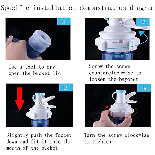 COOLBABY 1 Pack Water Dispenser Valve Reusable Water Bucket Jug Plastic Spigot Faucet for 55 mm Non-Threaded Crown Top Jugs Bottles (Not for Threaded Bucket)