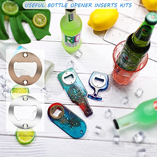 40 Sets Bottle Opener Inserts Kits Round Diy Bottle Opener Hardware Kit Diy Beer Opener Round Diy Bottle Opener Wrench Spanner With Screws Screwdriver For Bottle Opener (Bronze, Silver) #TOP2