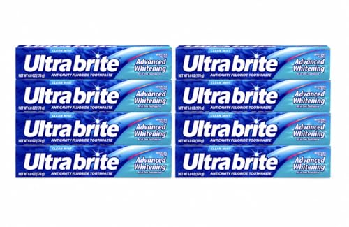 Ultra Brite Advanced Whitening Toothpaste Clean Mint 6 oz (Pack of 8)