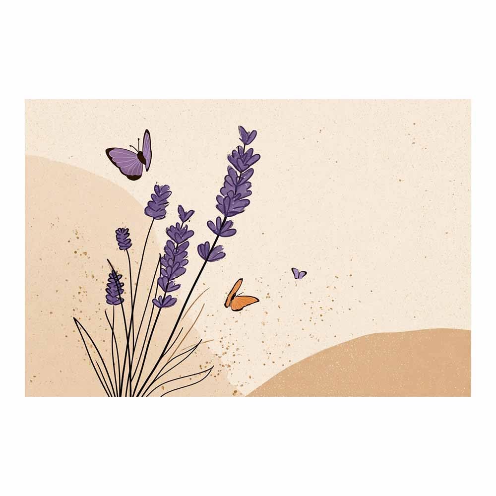 ZAMAEIU Landscape Wall Art Lavender Modern Canvas Print On Artwork, Suitable for living room, bedroom, for Kids Room Decoretc.(Purple;)-60x90cm Unframed