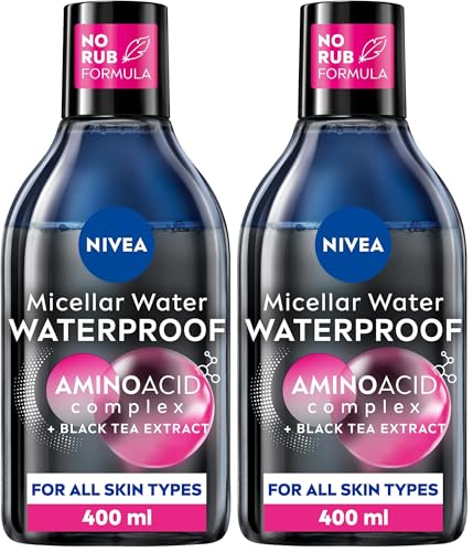 NIVEA MicellAIR Professional Micellar Water Make-Up Remover (400ml), Eye Make Up Remover, Skin Cleanser, Professionally Tested, NIVEA Micellar Water (Pack of 2)