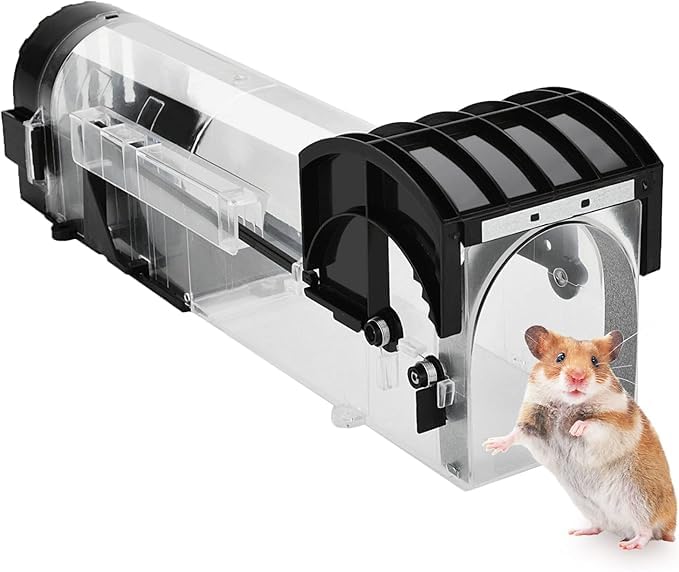 Upgrade Humane Mouse Trap, Rat & Rodent Trap, Reusable & Washable Mice Traps for Indoors Outdoors, Easy to Use and Release Rat Poison Substitute, No Kill Mice,Pet & Child Friendly-image-47