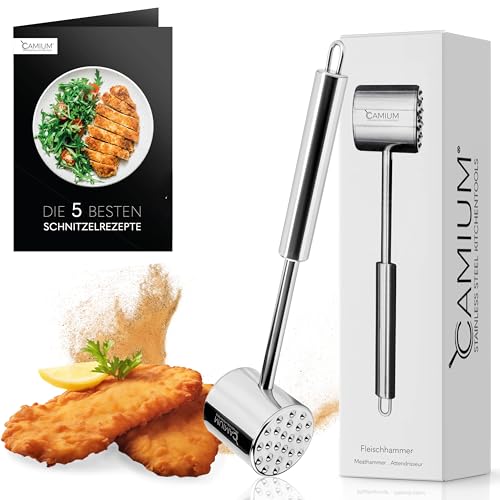 Camium® Fleischklopfer [Spülmaschinenfest] - Schnitzelklopfer - [inkl....