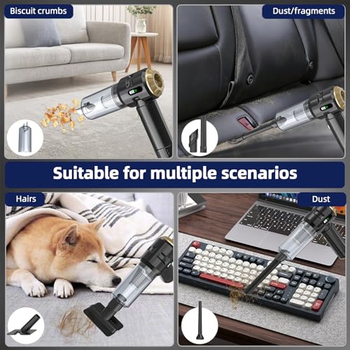 Image of Handheld Vacuum Cleaner,22000PA Powerful Suction Car Mini Vacuum Cleaner | Rechargeable Portable Lightweight Dust Blower,Car Mini Vacuum Cleaner for Deep Cleaning of Home,Car and Pet Hair
