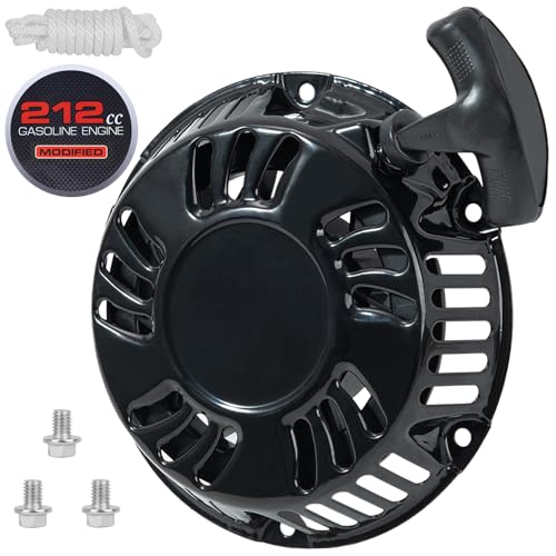 Original Predator 212 Pull Start Assembly with Sticker for Predator 212cc 196cc 224cc 5.5hp 6.5hp 7hp Engine Recoil Starter for Coleman CT200U BT200X Baja MB200 Mini Bike Go-Kart Pull Cord Replacement