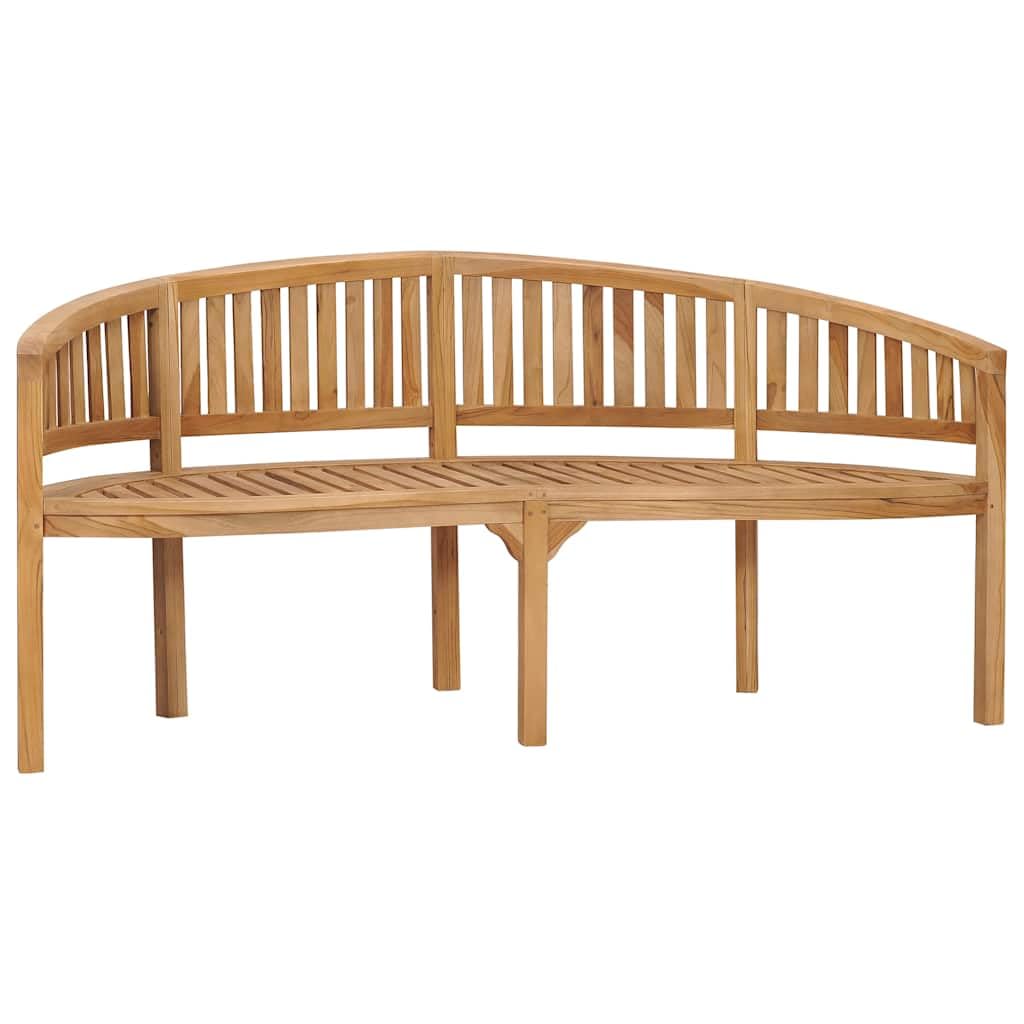 vidaXL Banco Banana de Madera Maciza de Teca 180 cm