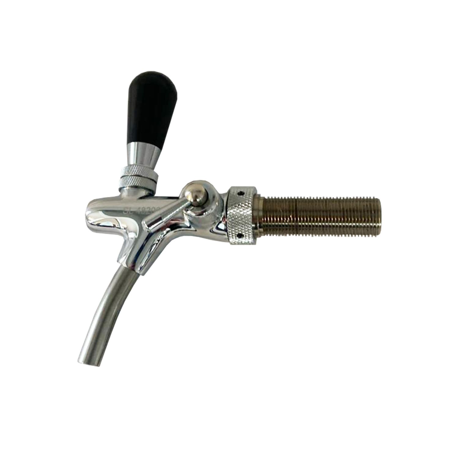 Kompensator Zapfhahn für Bier und Zapfanlagen, Edelstahl Professioneller Bierhahn Mit Kompensator, Hochwertiger Zapfhahn für Bierzapfanlagen, Gewindelänge: 55 mm
