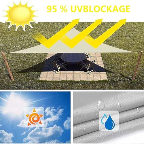 Voile d'ombrage robuste au design incurvé résistant pour cour - 5