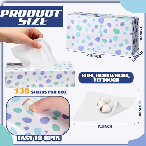 Image of Yinder 12 Packs Back to School Facial Tissue Boxes 1560 Sheets Soft Facial Tissue Bulk for Teacher Classroom School 2 Ply 130 Sheets Travel Tissues for Home Office Car Kitchen Wedding(Spot)