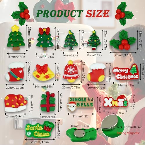 Set 30 Imanes Decorativos Ovalados para Navidad miniatura 4