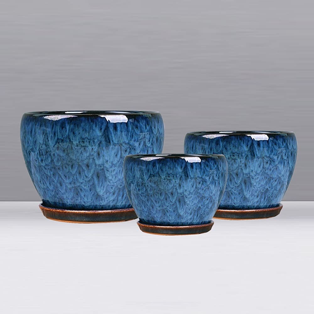 Doniczki Ozdoby Doniczki, donice na rośliny doniczkowe, doniczki na zewnątrz, paw niebieski doniczka ceramiczna bardzo duża wysoka salon na zewnątrz balkon zielona roślina doniczkowa doniczka (jeden