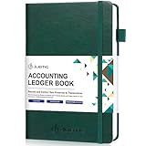 JUBTIC Accounting Ledger Book – Accounting Log for Small Businesses & Personal Use – Bookkeeping Record Book Columnar Journal for Tracking Expenses, Deposits & Balance – Size 5.8